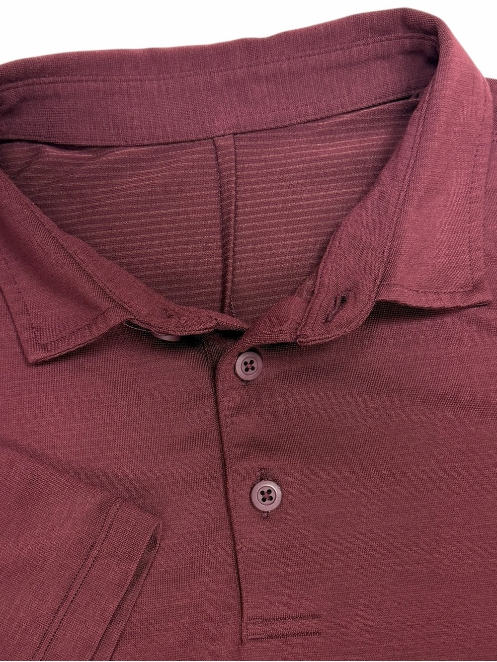 Lululemon Polo Shirt Men Medium Red Evolution Performance Stretch Golf Athletic